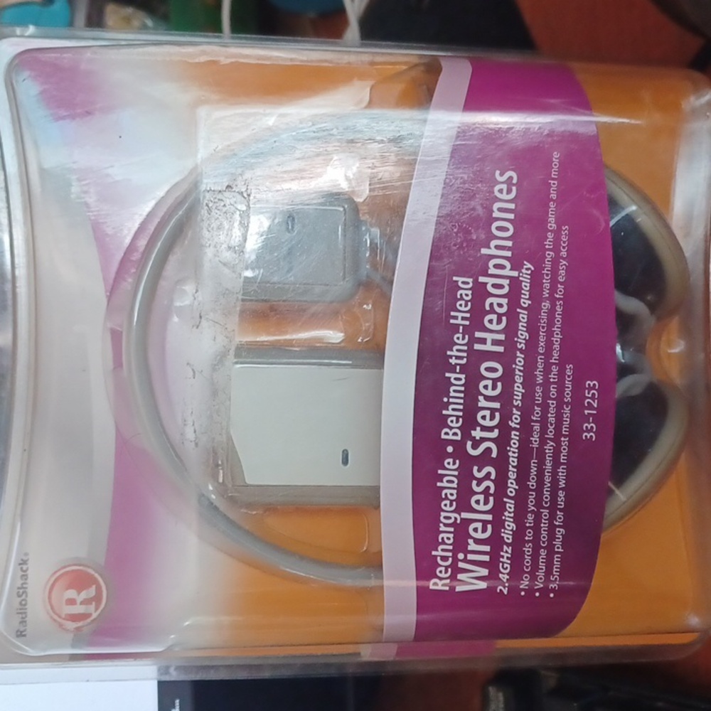 Rechargeable Behind-the-Head Wireless Headphones by Radio Shack